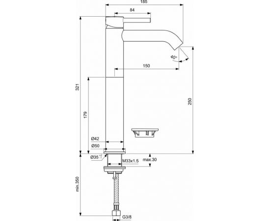 Смеситель для раковины Ideal Standard CERALINE BC269AA_, изображение 4