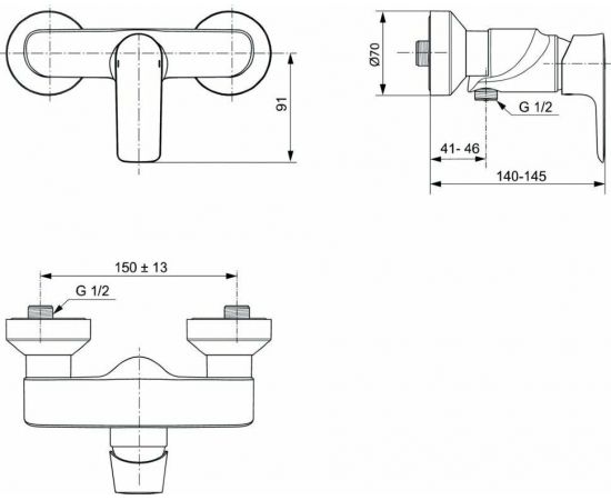 Смеситель Ideal Standard CONNECT AIR A7032AA для душа_, изображение 5