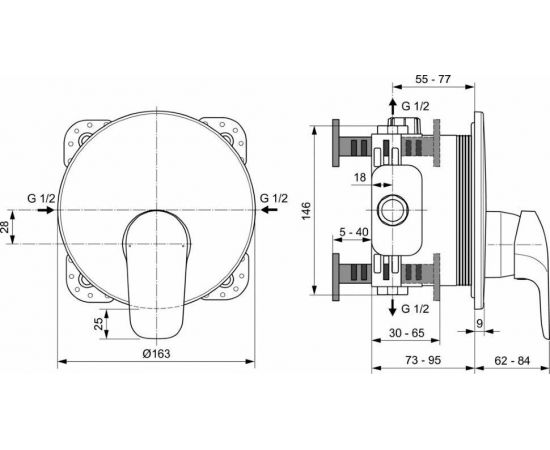 Смеситель Ideal Standard CERAFLEX A6724AA для душа_, изображение 3