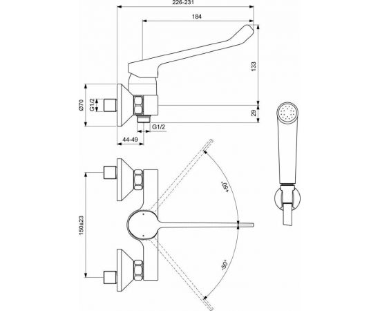 Смеситель Ideal Standard  BASE B5117AA для душа_, изображение 2