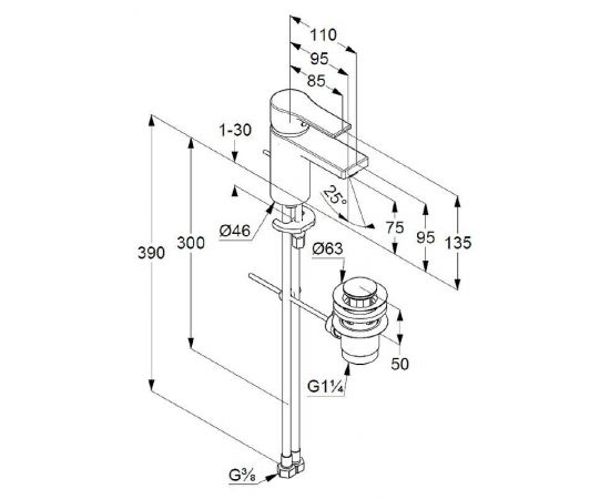 Смеситель для раковины Kludi Zenta SL 482630565, хром_, изображение 4