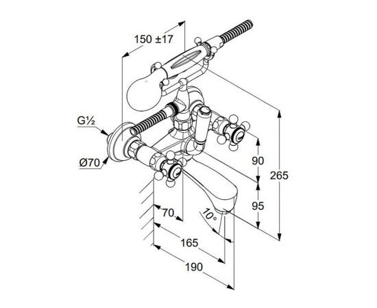 Смеситель для ванны Kludi Adlon 514414520, золото_, изображение 3