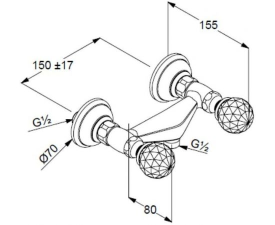 Смеситель для душа Kludi Adlon 5161045G4, золото_, изображение 2