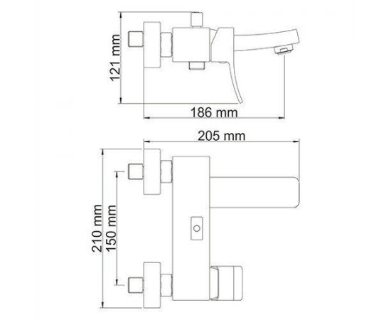 Смеситель для ванны с коротким изливом WasserKRAFT Aller 1061WHITE_, изображение 3