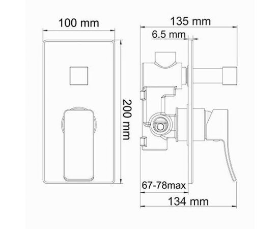 Смеситель для ванны и душа WasserKRAFT Aller 10641WHITE_, изображение 3