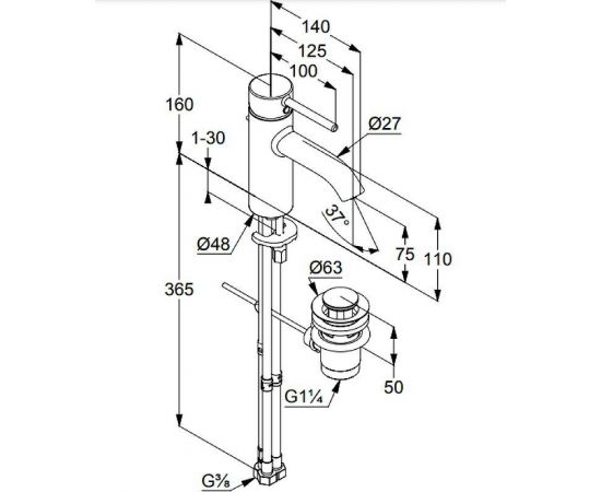 Смеситель для раковины Kludi Bozz 382770576, хром_, изображение 3