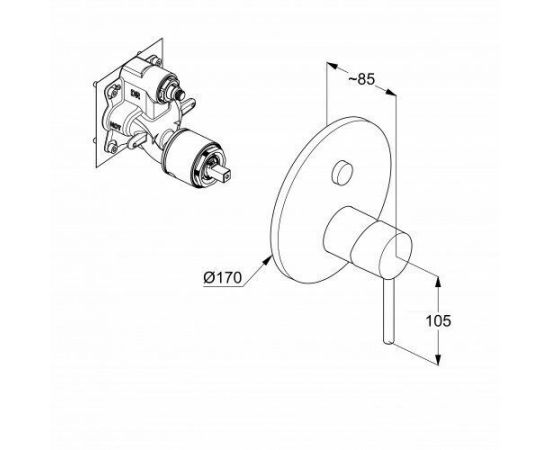 Смеситель для ванны с душем Kludi Bozz 386593976, черный_, изображение 2