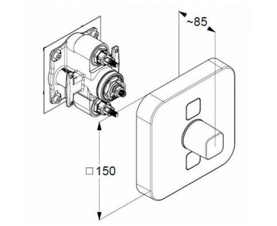 Смеситель для душа Kludi Push 387110538, хром_, изображение 2