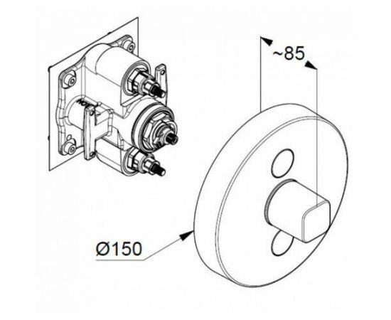 Смеситель для душа Kludi Push 387120538, хром_, изображение 2