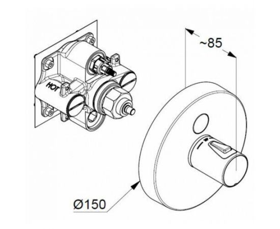 Смеситель для душа Kludi PUSH 389020538 встраиваемый, хром_, изображение 2