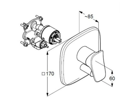 Смеситель для ванны с душем Kludi Ambienta 536500575, хром_, изображение 3