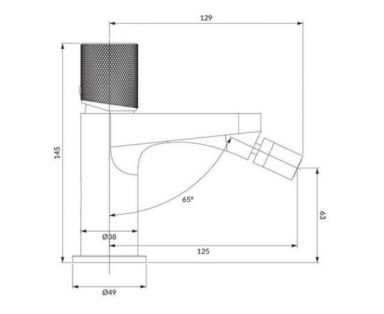 Смеситель для биде OMNIRES CONTOUR CT8020GLB (брашированное золото)_, изображение 2