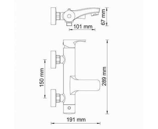 Смеситель для ванны с коротким изливом WasserKRAFT Berkel 4801_, изображение 3