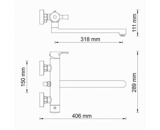 Смеситель для ванны с длинным изливом WasserKRAFT Berkel 4802L_, изображение 3