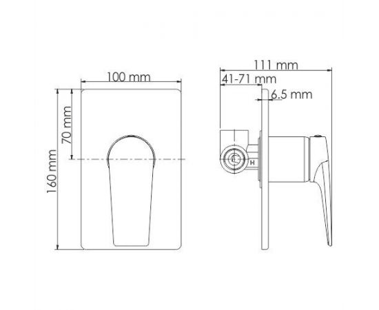 Смеситель для душа WasserKRAFT Wiese 8451_, изображение 3