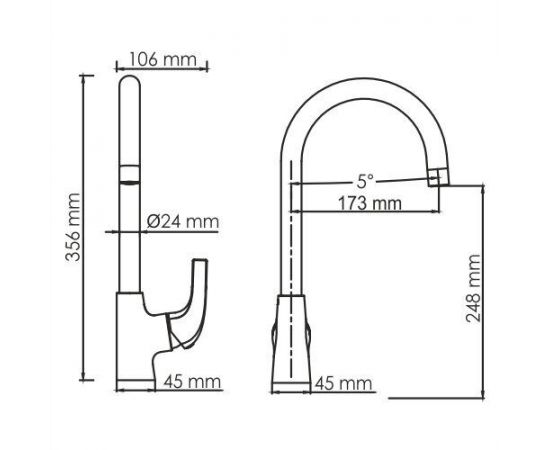 Смеситель для кухни WasserKRAFT Sauer 7107_, изображение 3