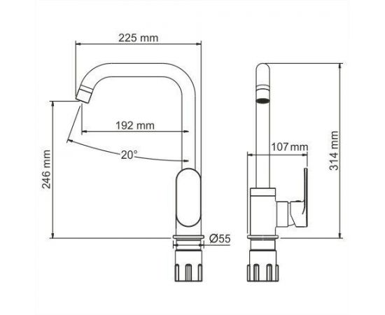 Смеситель для кухни WasserKRAFT Mindel 8507_, изображение 3