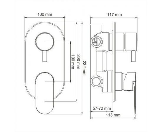 Смеситель для ванны и душа WasserKRAFT Mindel 8571_, изображение 3