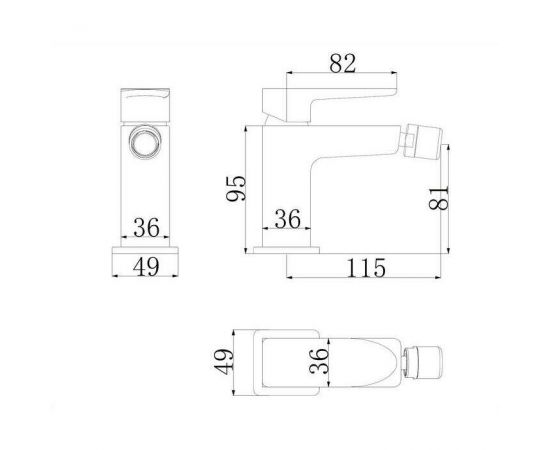 Смеситель для биде OMNIRES SIENA SN7320CR (хром)_, изображение 2