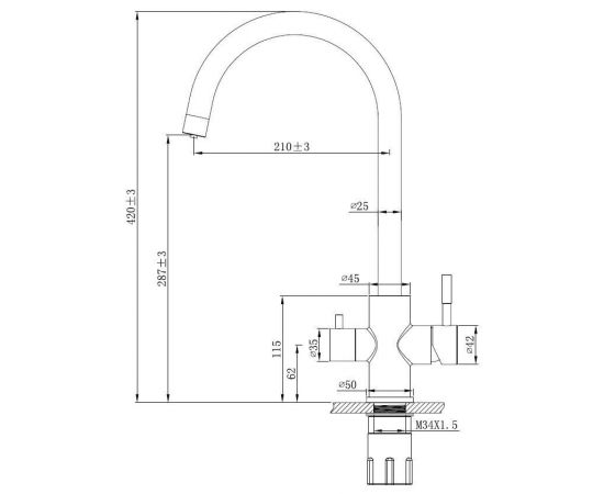 Смеситель для кухонной мойки ESKO K22 K22 B_, изображение 2