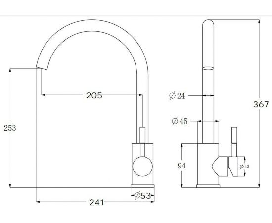 Смеситель для кухонной мойки ESKO K45 K45 White_, изображение 2