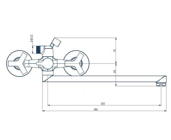 Смеситель для ванны и душа ESKO ZURICH ZH 31_, изображение 2