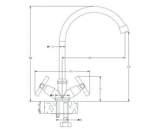 Смеситель для кухонной мойки ESKO ZURICH ZH 519_, изображение 3