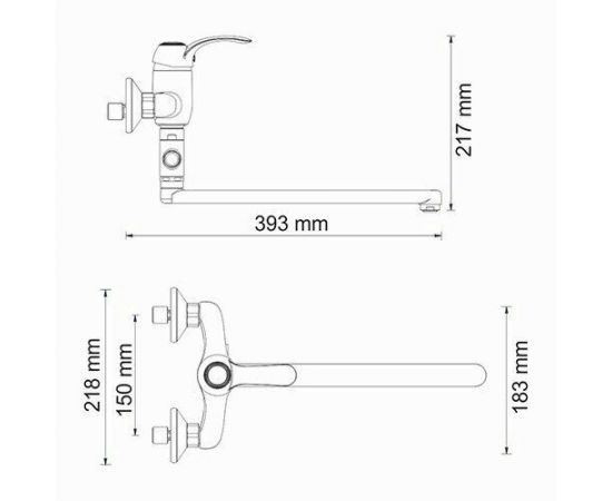 Смеситель для ванны с длинным изливом WasserKRAFT Isar 1302L_, изображение 3