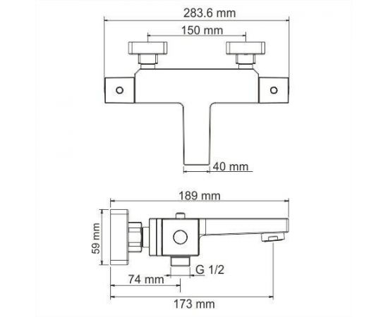 Термостатический смеситель для ванны WasserKRAFT Alme 1511 Thermo_, изображение 3