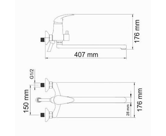 Смеситель для ванны с длинным изливом WasserKRAFT Isen 2602L_, изображение 3