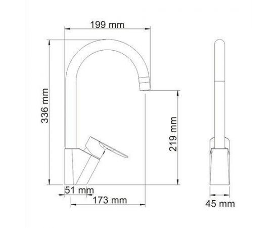 Смеситель для кухни WasserKRAFT Leine 3507_, изображение 3