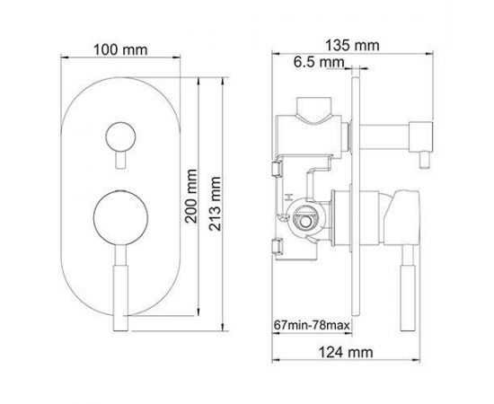 Смеситель для ванны и душа WasserKRAFT Main 4141_, изображение 3