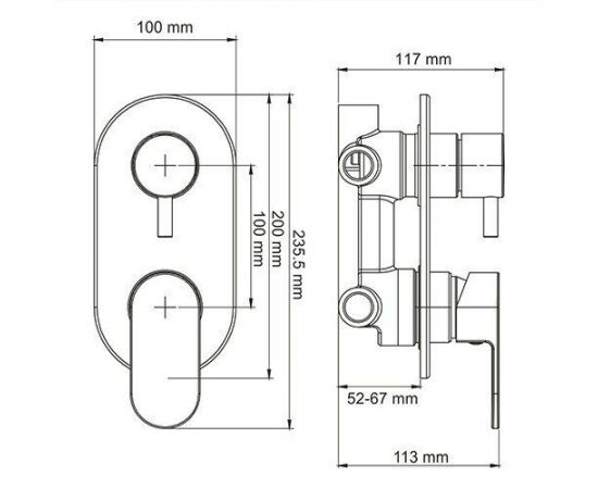 Смеситель для ванны и душа WasserKRAFT Dinkel 5871_, изображение 3