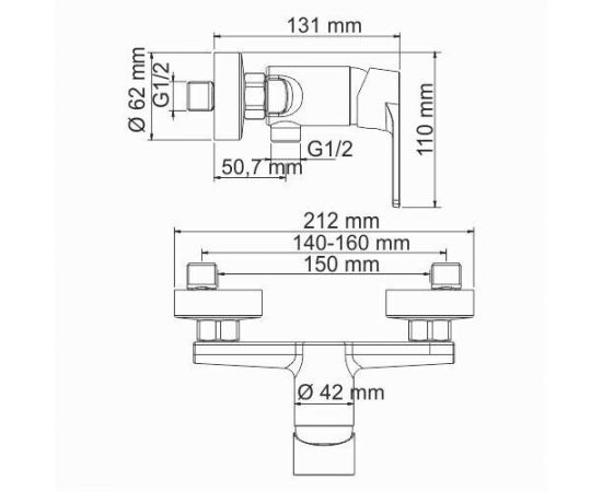 Смеситель для душа WasserKRAFT Dill 6102_, изображение 3