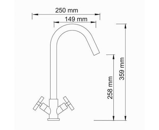 Смеситель для кухни WasserKRAFT Weser 7847_, изображение 3