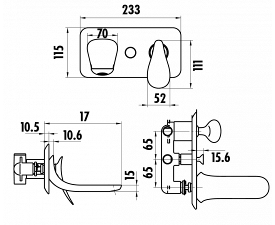 Смеситель для раковины Creavit Foglia FG2501, хром_, изображение 2