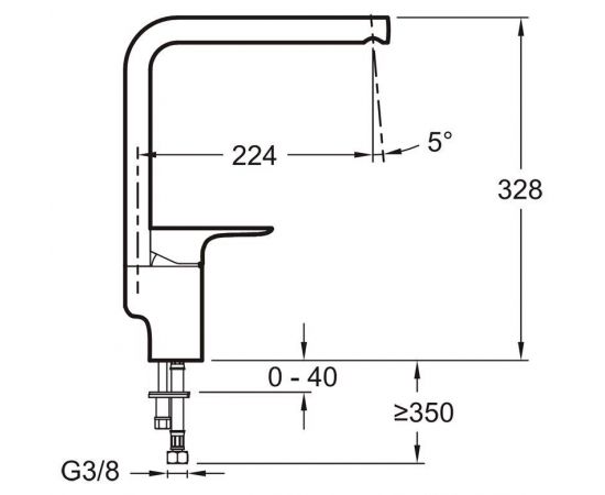 Смеситель Jacob Delafon Aleo E72278-CP для раковины_, изображение 6