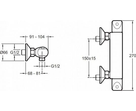 Термостат Jacob Delafon Robust E75771-CP для душа_, изображение 2