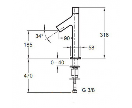 Смеситель Jacob Delafon Talan E10379RU-CP для раковины_, изображение 2