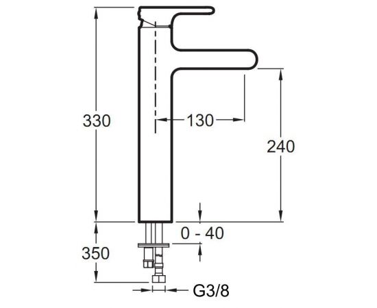 Смеситель Jacob Delafon Singulier E10861-CP для раковины_, изображение 3