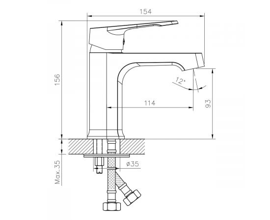 Смеситель для раковины DECOROOM DR23011_, изображение 2