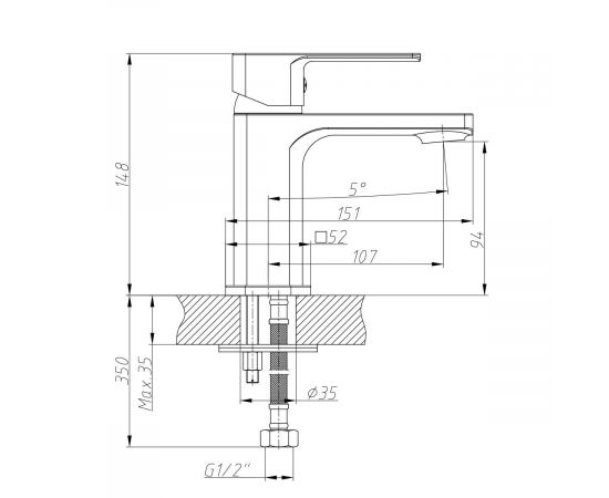 Смеситель для раковины DECOROOM DR20011_, изображение 2