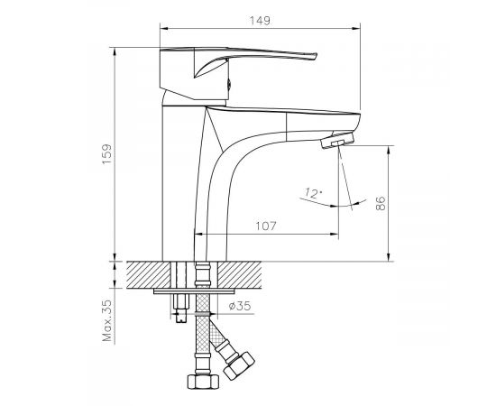 Смеситель для раковины DECOROOM DR70011_, изображение 2