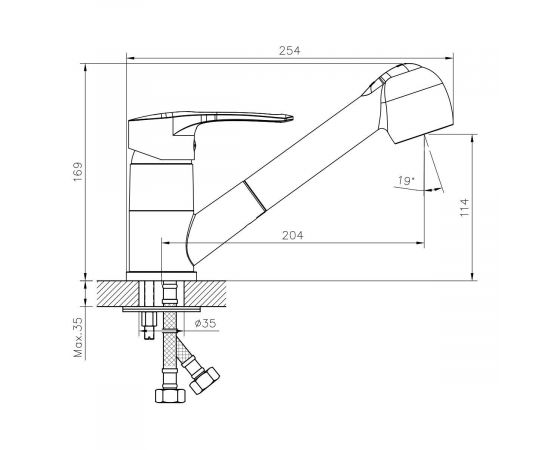 Смеситель для кухни DECOROOM DR70023_, изображение 2