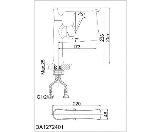 Смеситель для кухни D&K Rhein Reisling DA1272401_, изображение 2