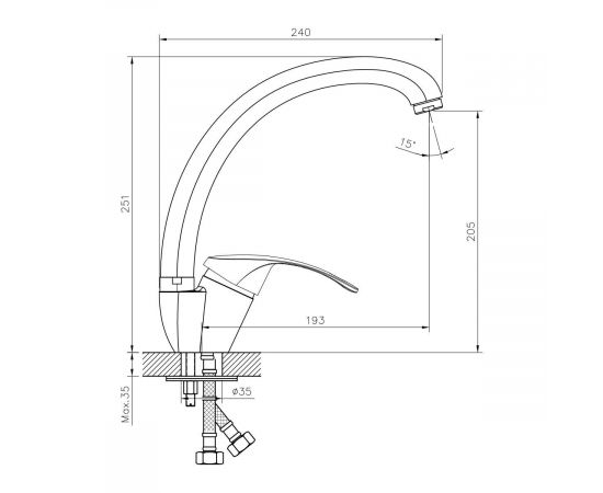 Смеситель для кухни DECOROOM DR71021_, изображение 2