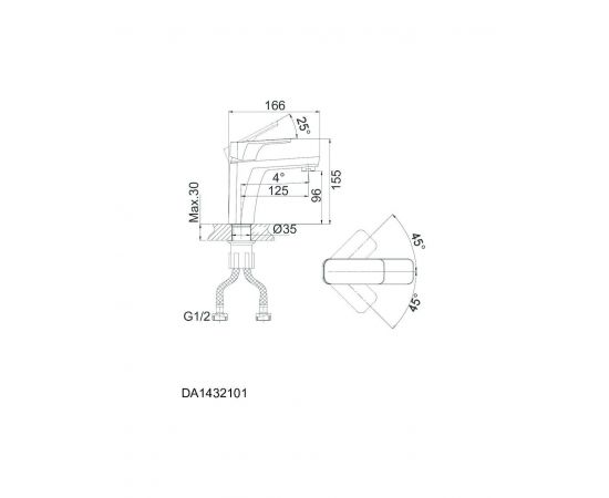 Смеситель для раковины D&K Berlin Technische DA1432115_, изображение 2