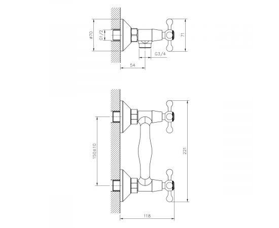 Смеситель для душа DECOROOM DR54055_, изображение 2