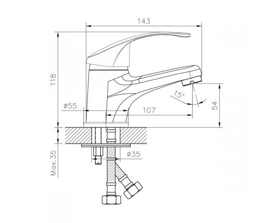 Смеситель для раковины DECOROOM DR71011_, изображение 2