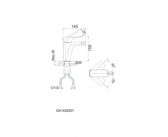 Смеситель для биде D&K Berlin Technische DA1432215_, изображение 2